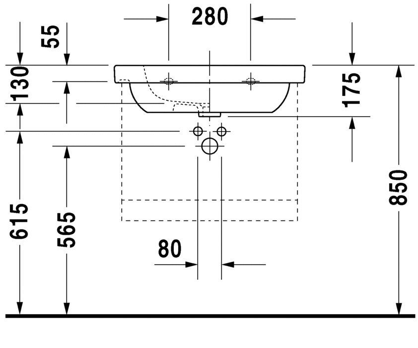 Умывальник Duravit D-Code 03426500002