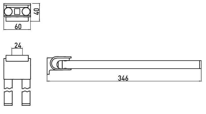Двойной полотенцедержатель Emco System 2 3550 001 35