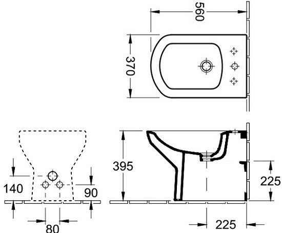 Біде підлогове Villeroy & Boch Sentique