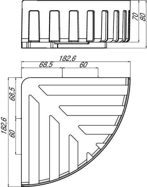 System 02 Мыльница-сетка угловая, хром