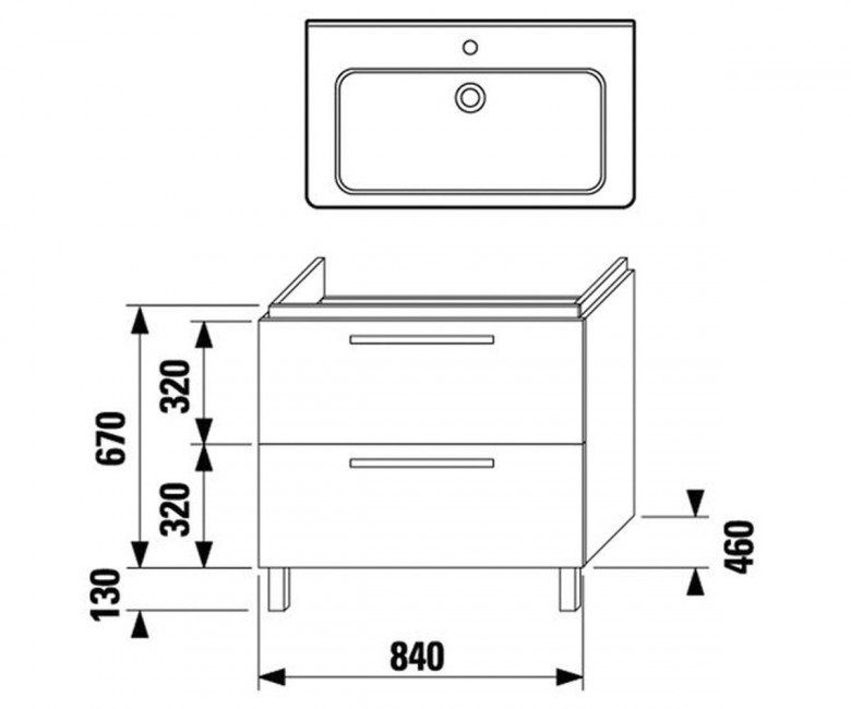 Тумба под умывальник  Cubito Jika H4501201725001