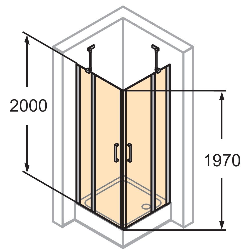 Распашная душевая кабина Huppe Classics 2 C23005.069.321
