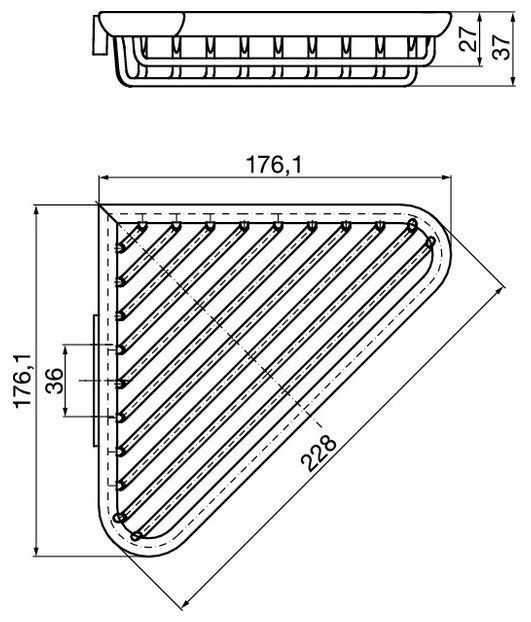 Угловая мыльница-сетка Emco System 2 3545 001 02