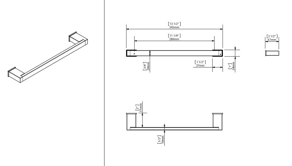 Полотенцедержатель Kubo 192496