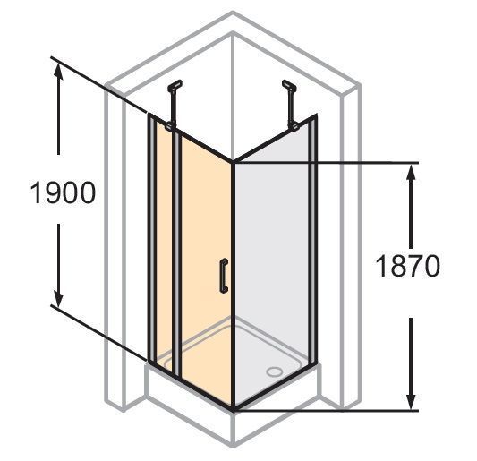 Распашная душевая дверь Huppe Classics 2 C23103.069.321