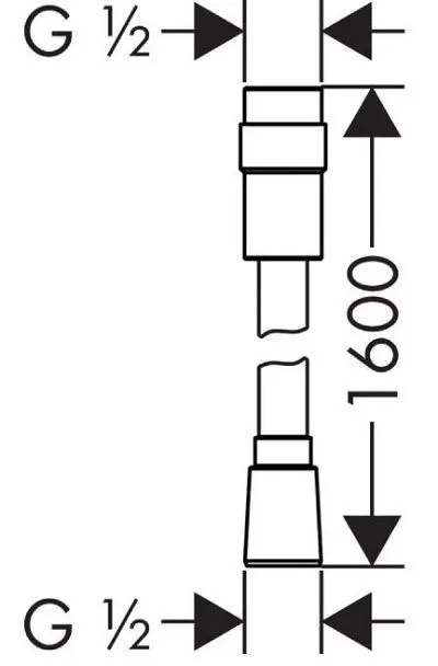 Isiflex Шланг для душа с регулировкой напора 1600 мм, хром 28248000