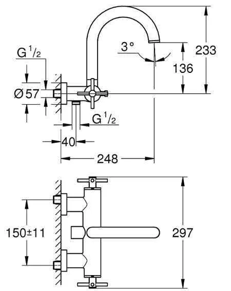 Atrio Змішувач для ванни, прохолодний схід сонця 25010GL3