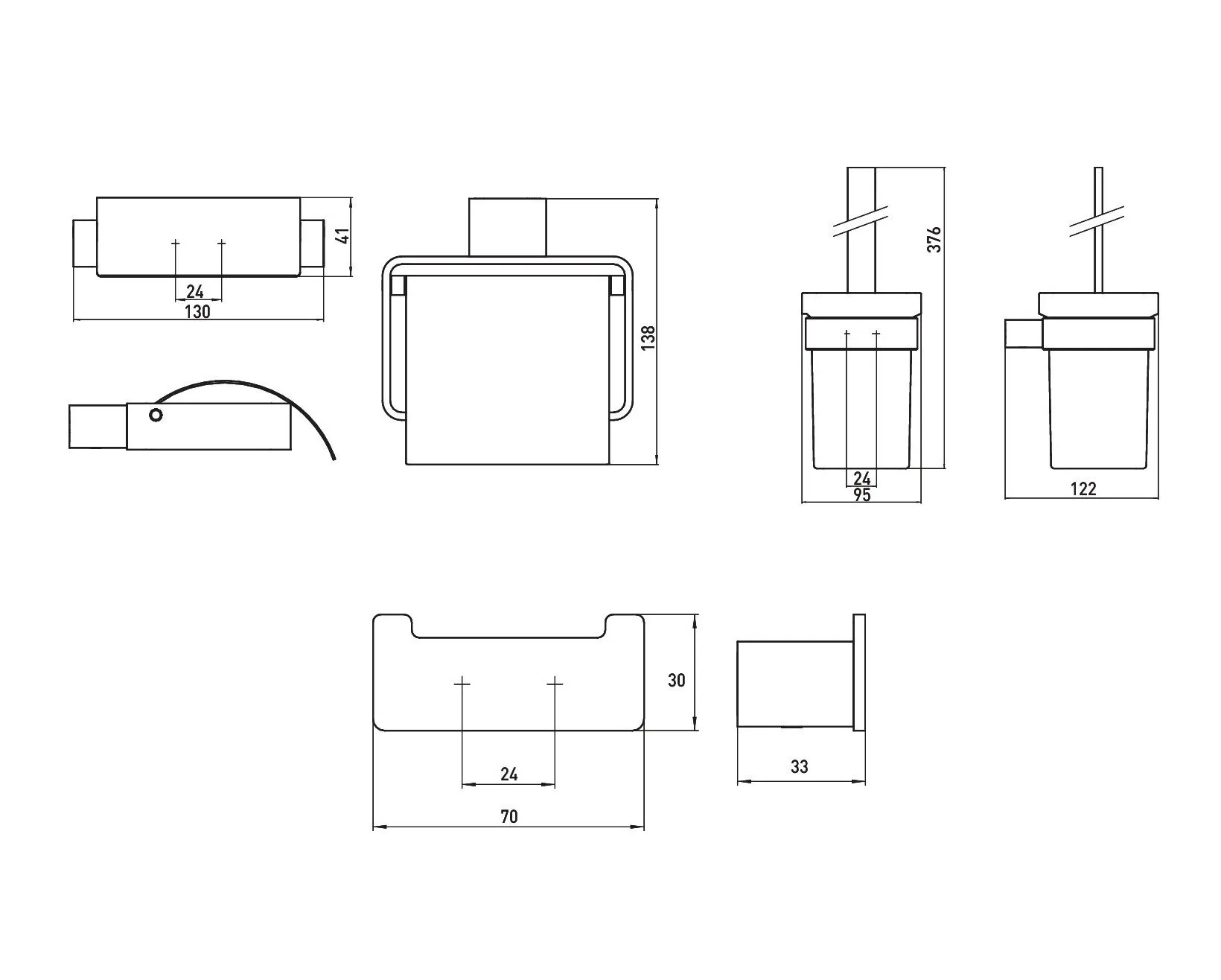 Набор аксессуаров для ванной комнаты Emco Loft
