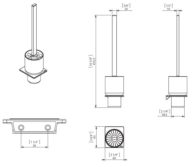 Ершик для унитаза Creabath Kubo 192441