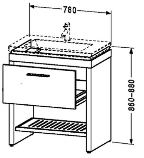 Шкаф под умывальник Durait 2nd Floor 645765