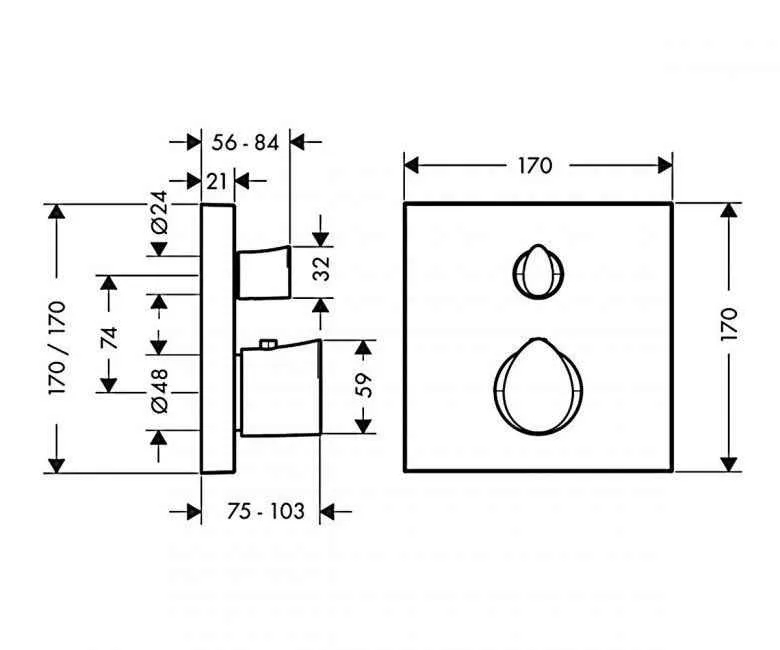 Термостат Starck Axor 12715000 (центральний)