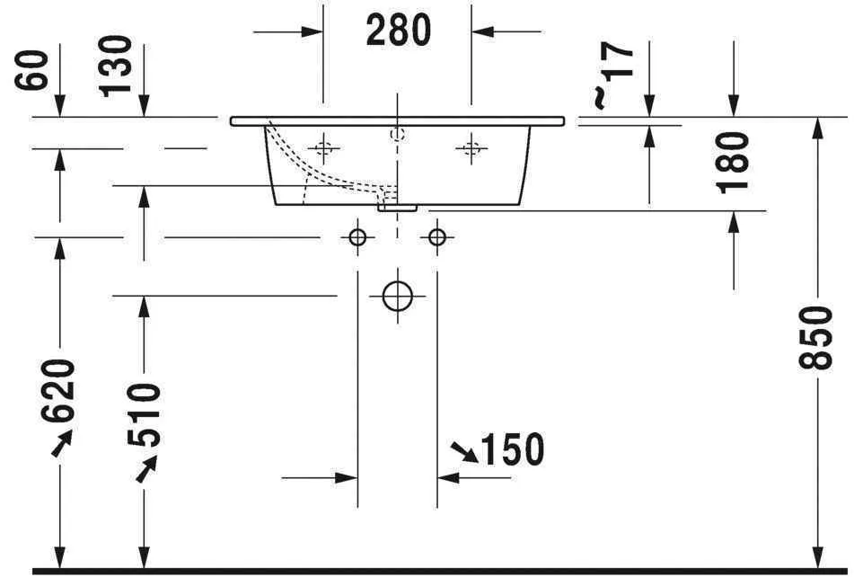 Умивальник Duravit ME by Starck 2336630000