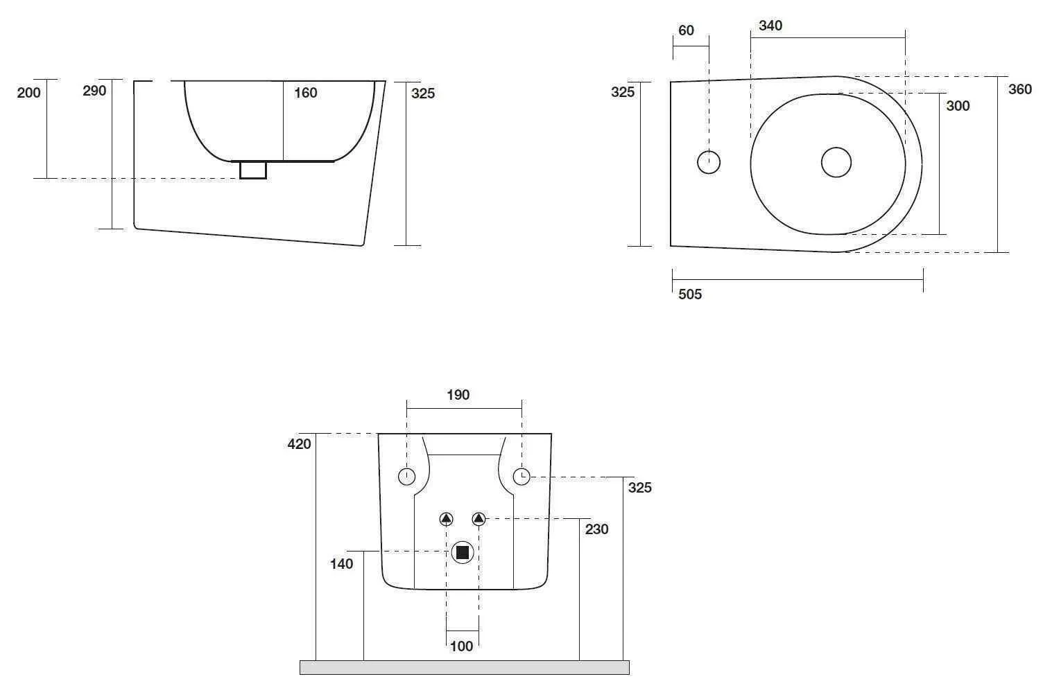 Біде підвісне AXA DP 8402001