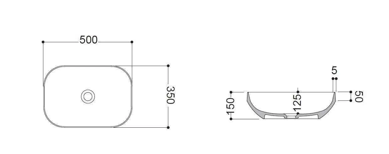 Раковина на стільницю Decus AXA 8520009
