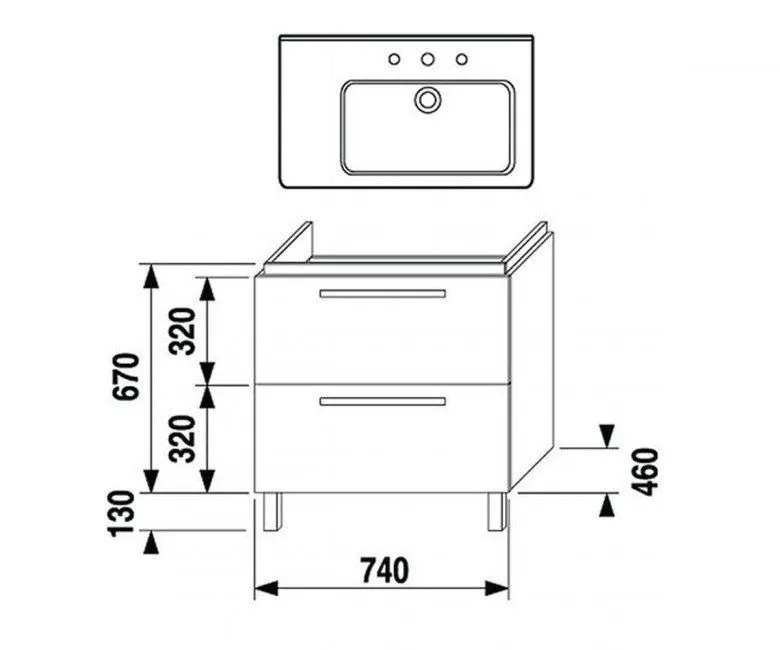 Тумба под умывальник  Cubito Jika