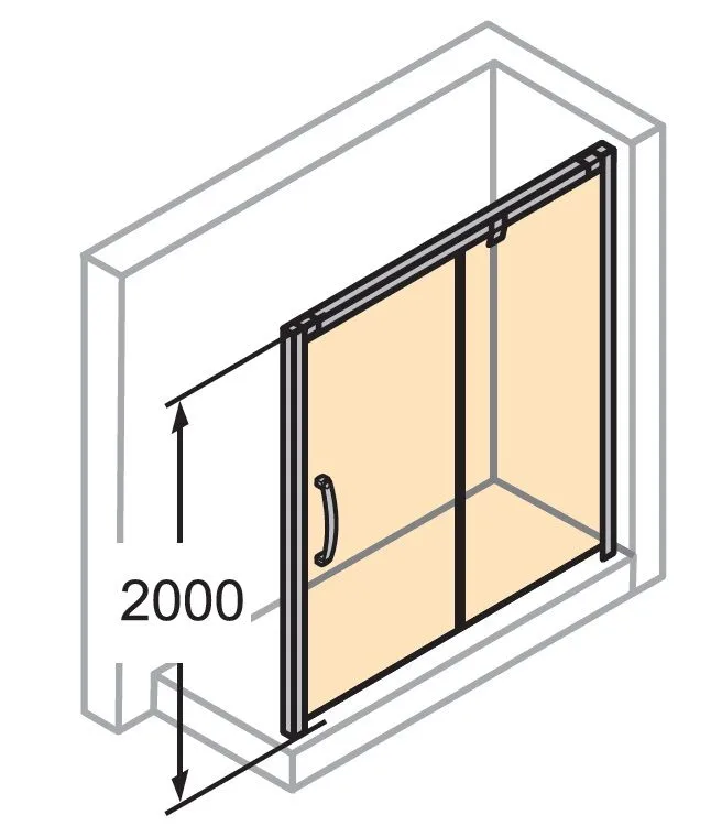 Раздвижная душевая дверь Huppe Aura Elegance 401516.087.322