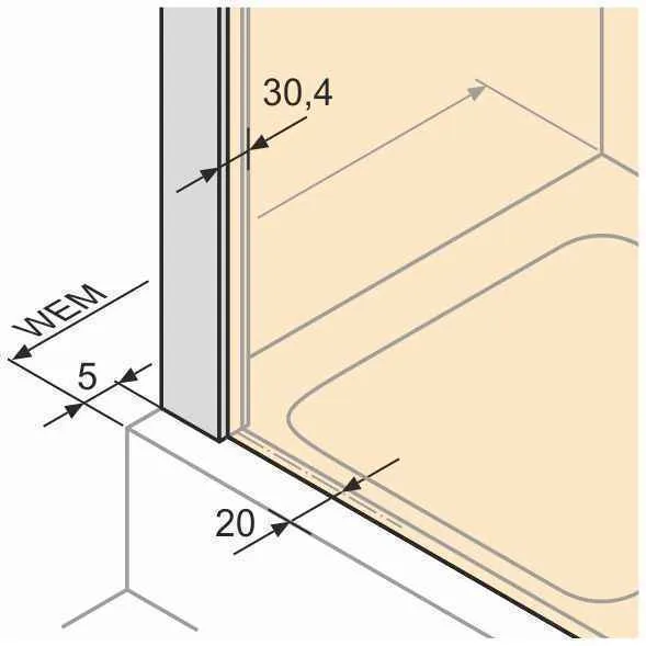 Бокова стінка Huppe Black Classics 2 C25405.123.321