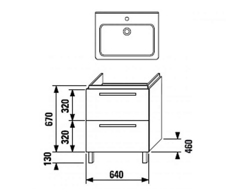 Тумба під умивальник  Cubito Jika H4501291725001