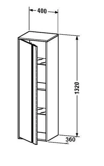 Пенал Duravit Ketho KT1257L3131