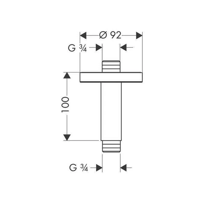 Тримач для верхнього душа Hansgrohe 27418000 (зі стелі)