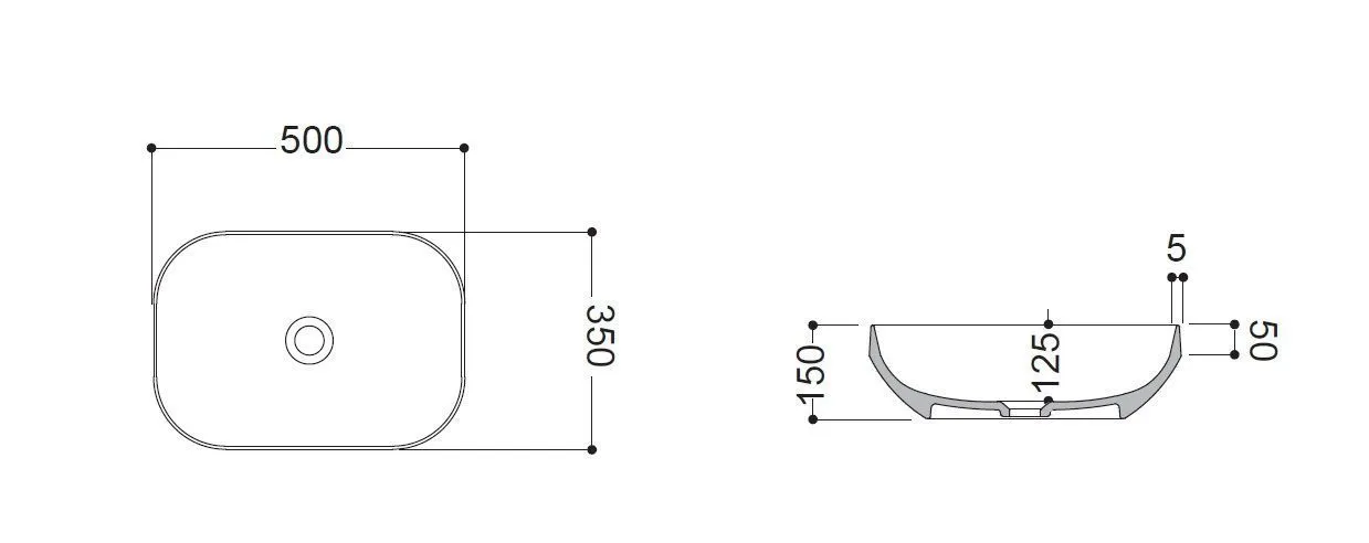 Раковина на столешницу Decus AXA 8520009