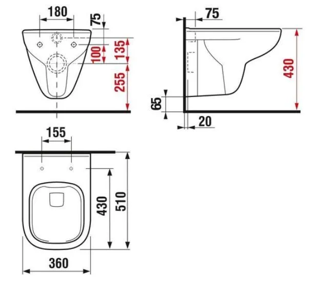 Jika Deep Унитаз подвесной безободковый сиденьем Soft Close H820614H893611