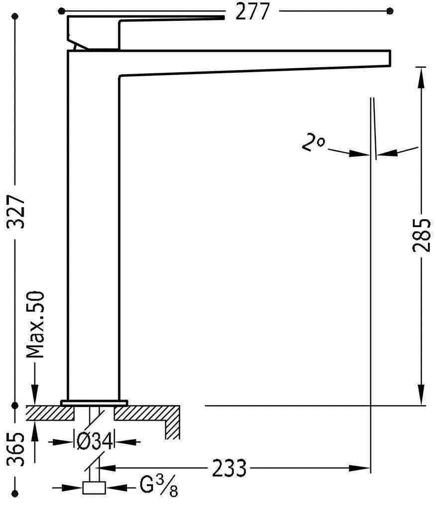 Змішувачі на раковину Tres Slim 20210305