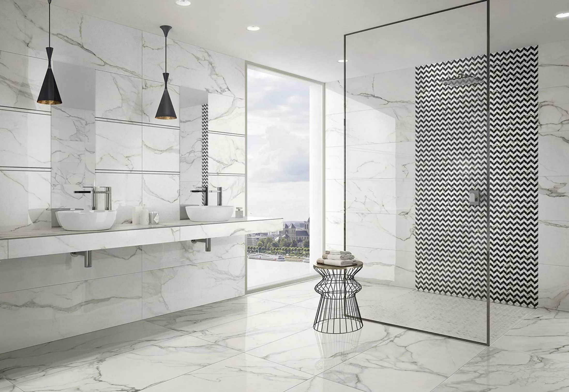 Плитка напольная 60.5x120.5 MarmoChic Essential White Pol ( Villeroy&Boch)