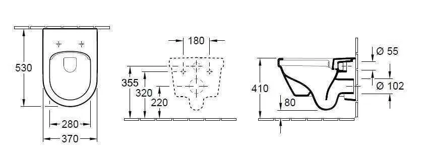 Унітаз підвісний Villeroy and Boch Architectura (без зливного краю) 5684R0R1