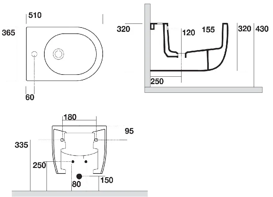 Биде подвесное AXA Glomp 0202012
