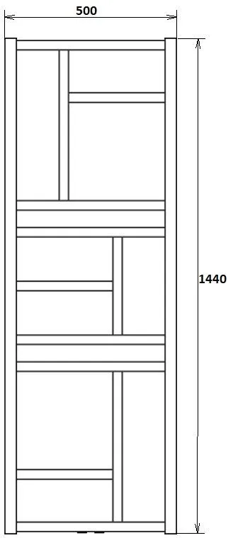 Mondrian Полотенцесушитель водяной 500*1440 мм, сталь, белый глянцевый Mon-50/140D50 C35
