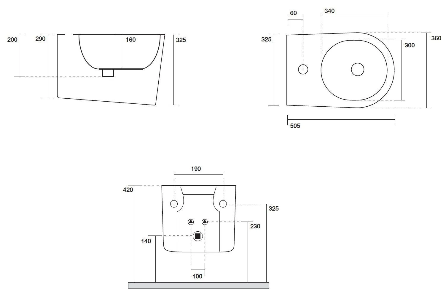 Биде подвесное AXA DP 8402001
