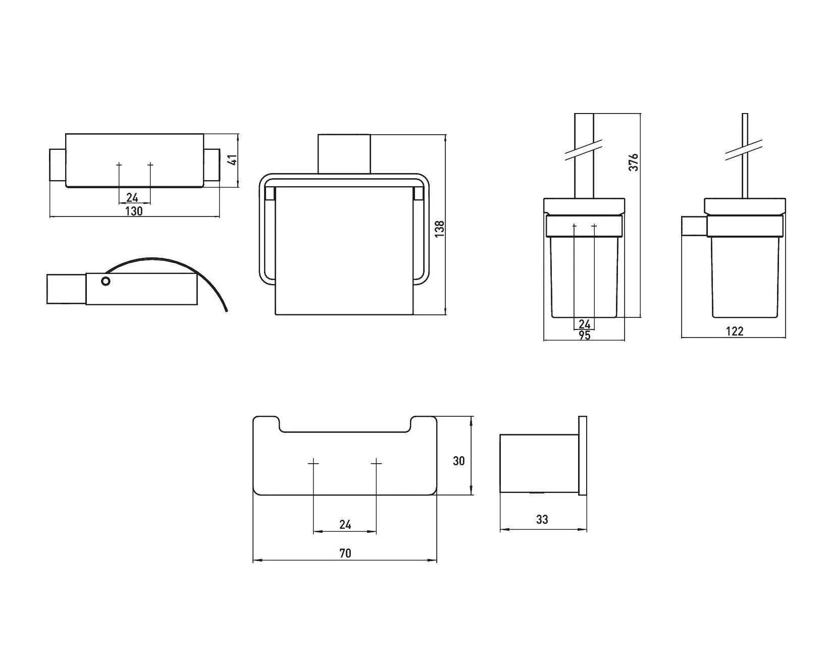 Набір аксесуарів для ванної кімнати Emco Loft