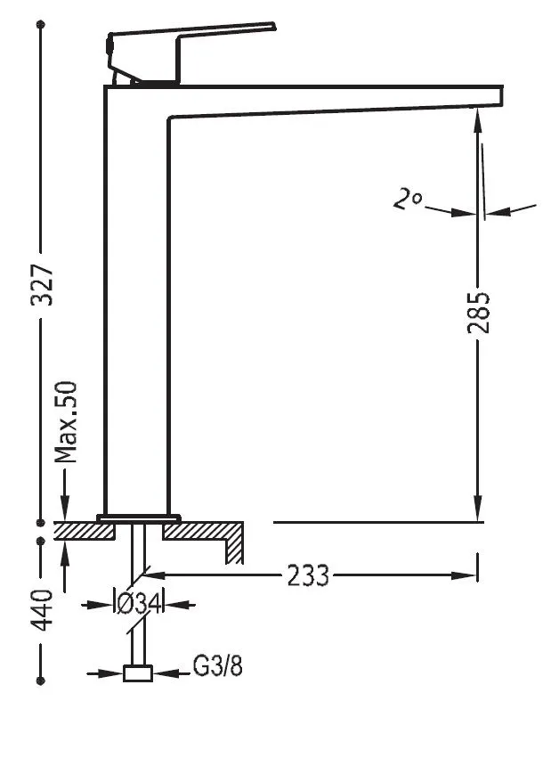 Смеситель на раковину Tres Project 21180301NM