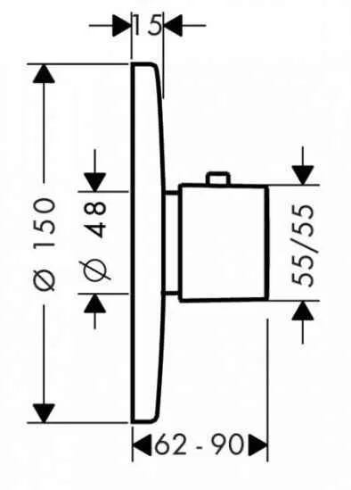 Термостат Hansgrohe Ecostat Highflow 31571000
