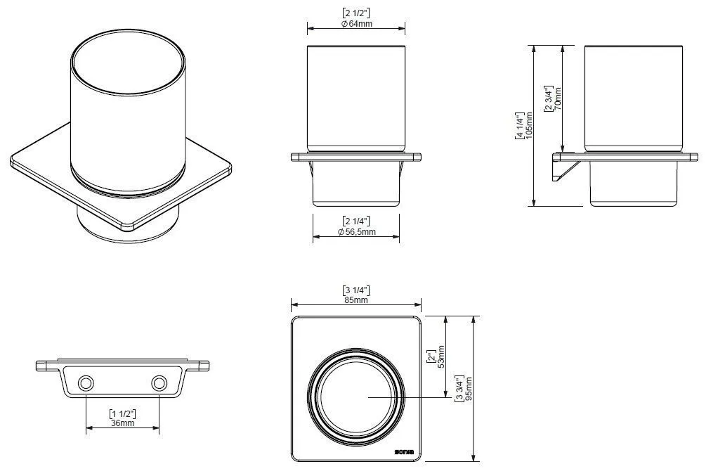 Стаканчик для зубных щеток Creabath Soul 192373