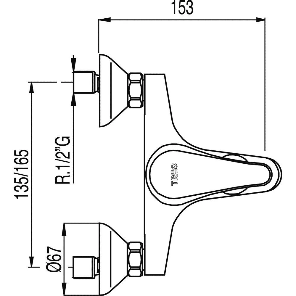 Набор: Смеситель для ванны с душевым набором Eco -Tres 17017002