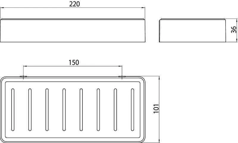 Полочка для ванны Emco Loft Black