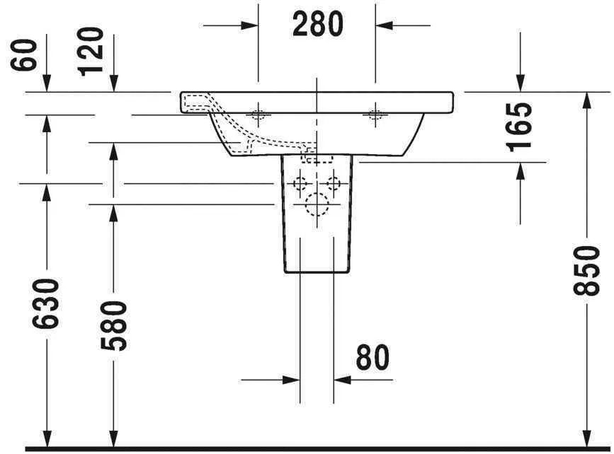 Умивальник Duravit DuraStyle 2320650000