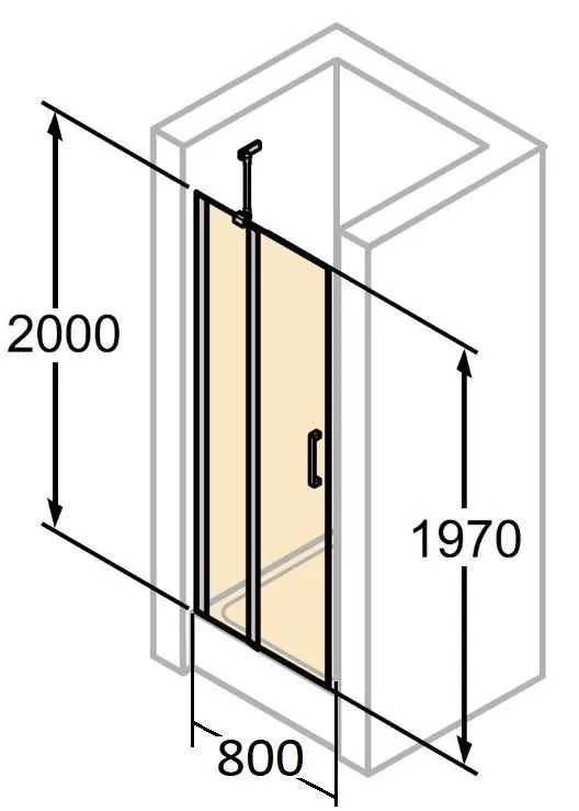 Розпашні душові двері Huppe Classics 2 в нішу