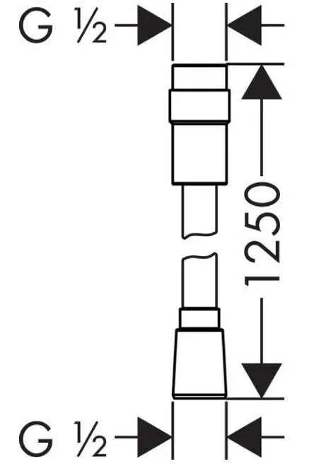 Isiflex Шланг для душу з регулюванням напору 1250 мм, хром