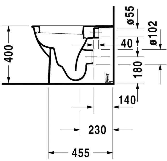 Унітаз підлоговий Duravit Darling New (пристінний) 2139090000
