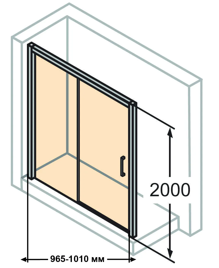 Раздвижная душевая дверь Huppe Classics 2 C25301.123.321