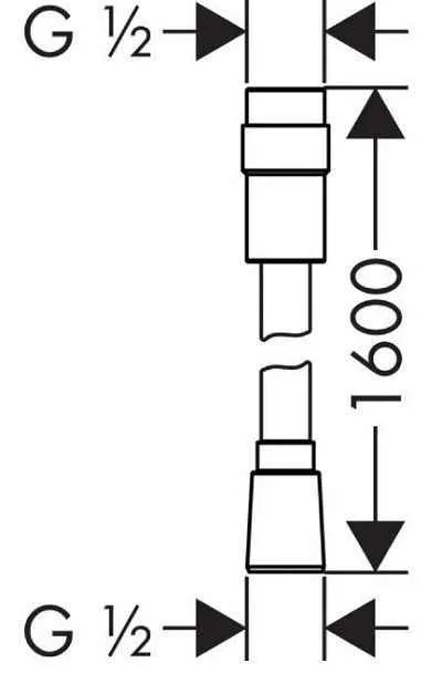 Isiflex Шланг для душу з регулюванням напору 1600 мм, хром