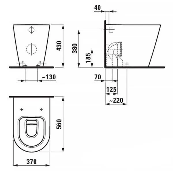 Унитаз напольный Laufen Alessi One H8219714000001 (распродажа)