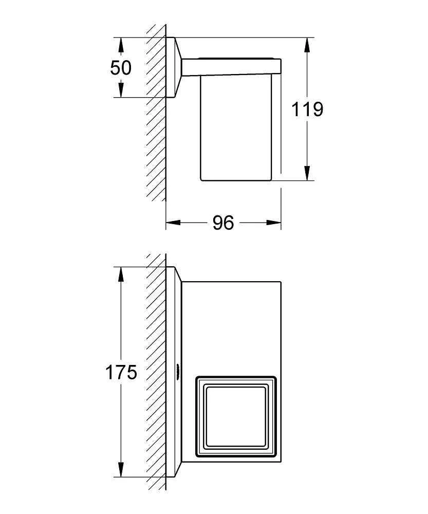 Поличка зі склянкою Allure Brilliant 40503000