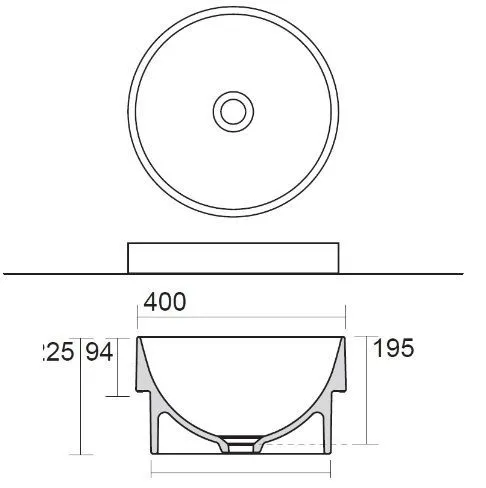 Раковина в столешницу DP AXA 8420001