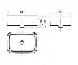 Умивальник на стільницю Jika Cubito H8184231001121