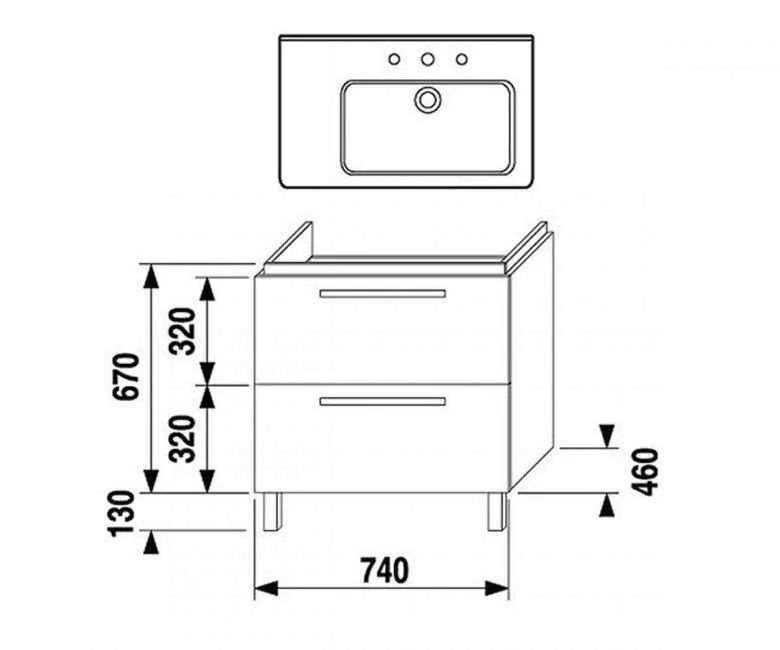 Тумба під умивальник  Cubito Jika