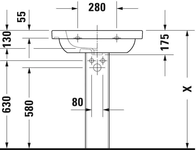 Умивальник Duravit D-Code 03426500002